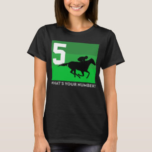 Camiseta Corrida de Cavalo 5 Fechadura de sela Número 5 Tri