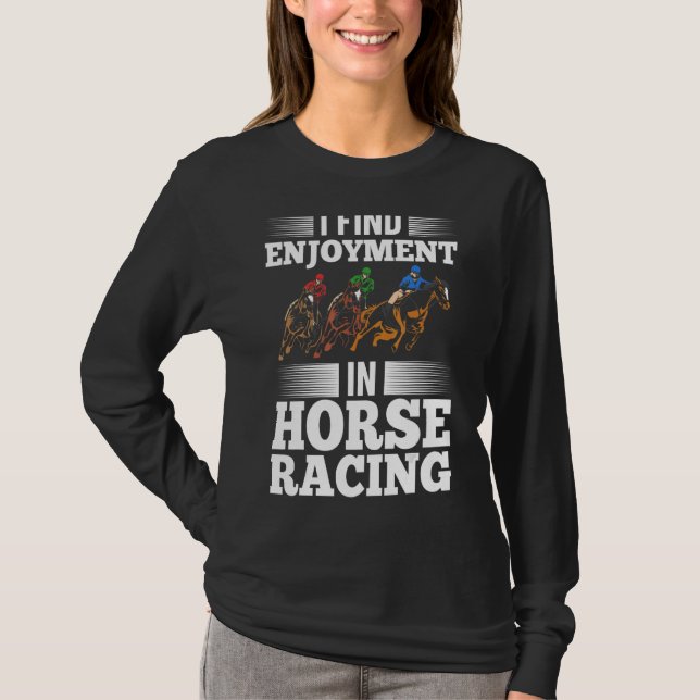 Camiseta Corrida de Cavalo com Casca de Corrida de Cavalo (Frente)
