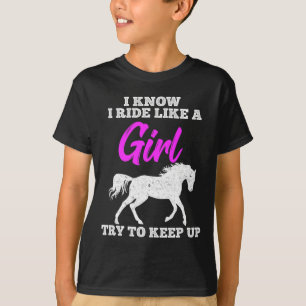 Camiseta Corrida De Cavalo Como Garota Continua Com Present
