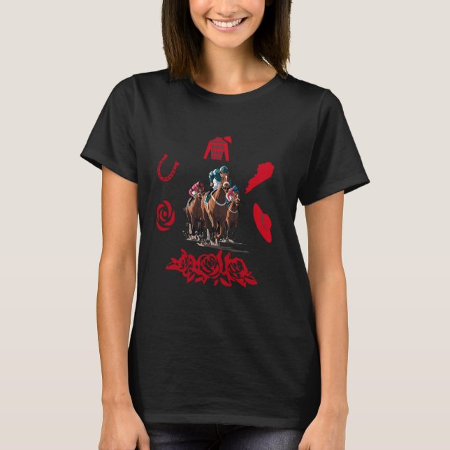 Camiseta Corrida de Cavalos Dia de Corrida Jockeys Engraçad (Frente)