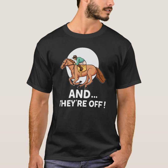 Camiseta Corrida de Cavalos E Eles Estão Fora Apostas Diver (Frente)