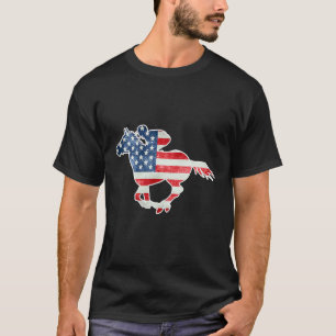 Camiseta Corrida de Cavalos Festa Vintage Derby Bandeira Am