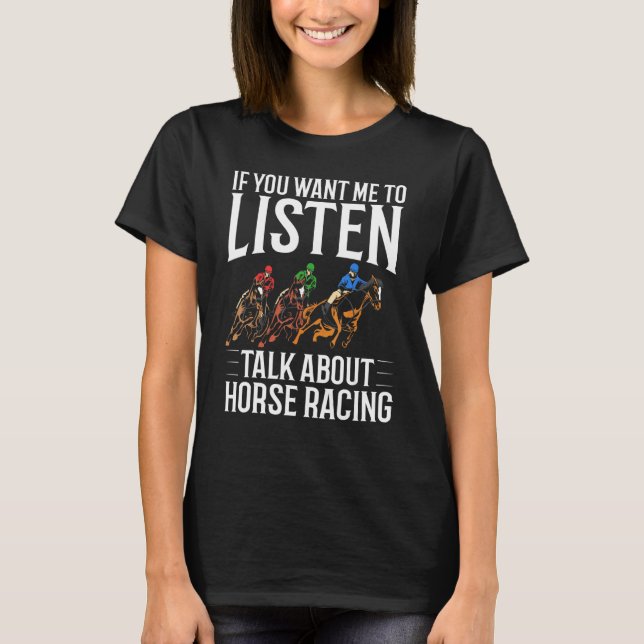 Camiseta Corrida de Cavalos Pista de Corrida de Cavalos Equ (Frente)
