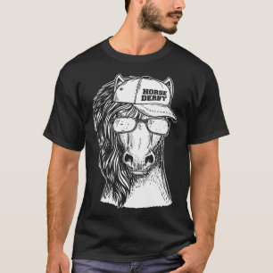 Camiseta Corrida de Cavalos Retrato Antigo de Cavalo KY Der