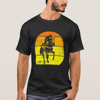 Camiseta Corrida de Cavalos Vintage Retro Pôr do Sol Corrid