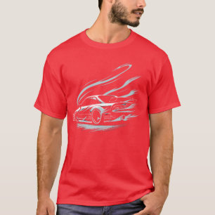 Camiseta Corrida de Derrapagem de Carro Corrida de Carros A