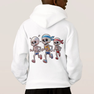 Camiseta “Corrida de Esqueleto de Desenho Animado 3D • Esqu