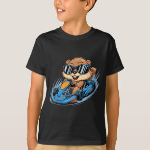 Camiseta Corrida de Kart de Tatu Dia Feliz do Tatu Meninos