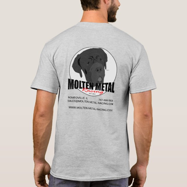 Camiseta Corrida de metais moldados - Camisa-T leve (Verso)