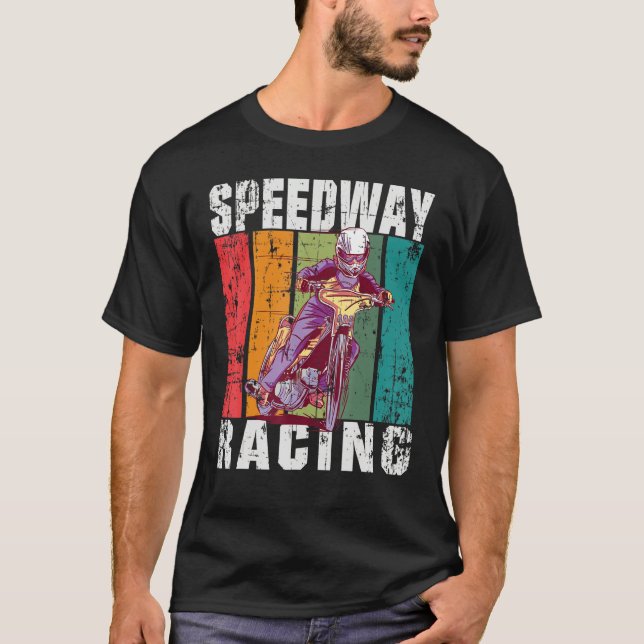 Camiseta Corrida de Moto Speedway Flat Track (Frente)
