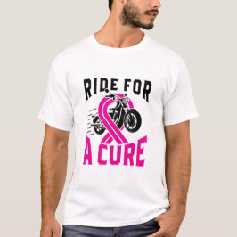 Camiseta Corrida de motocicleta para conhecimento do Cancer