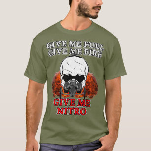 Camiseta Corrida de Nitro Dragsters Principais de Combustí