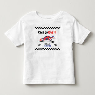 Camiseta Corrida de qualquer idade em carro de corrida vint