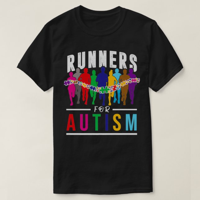 Camiseta Corrida De Sensibilização Para O Autismo Autismo (Frente do Design)