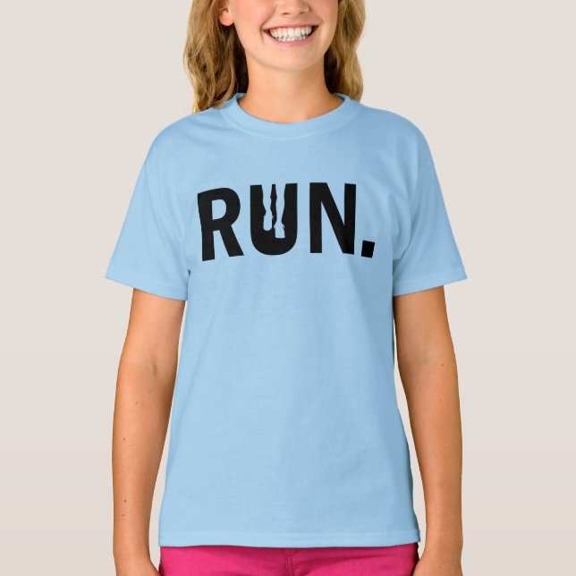 Camiseta Corrida de Silhouette para a Maratona Runner (Frente)