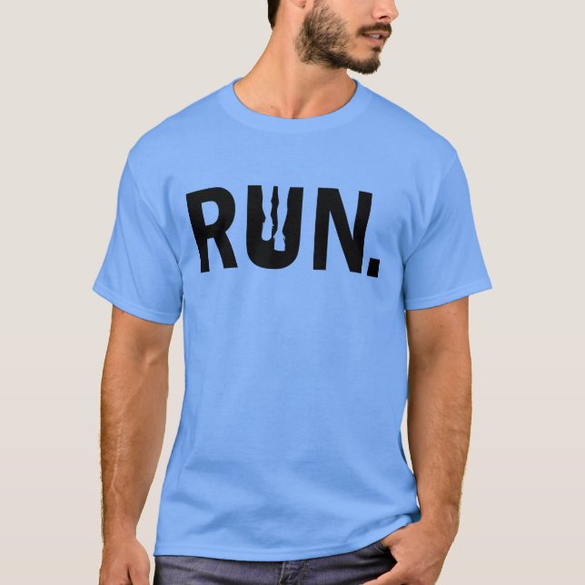 Camiseta Corrida de Silhouette para a Maratona Runner (Frente)