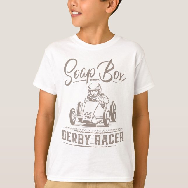 Camiseta Corrida de Soapbox Derby - Corrida de caixa de sab (Frente)