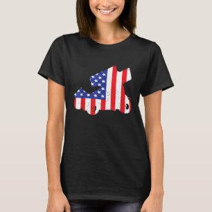 Camiseta Corrida De Sprint Car EUA Bandeira Americana Dentr