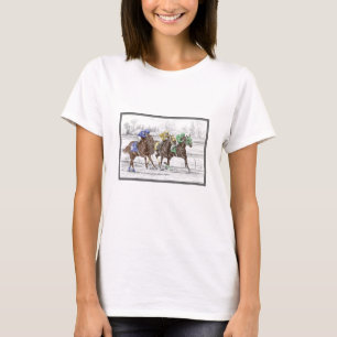 Camiseta Corrida de Três Cavalos - Pescoço e Pescoço