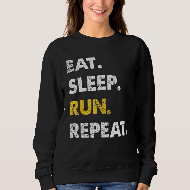 Camiseta Corrida do Runner Comer Suspensão Repetir (Frente)