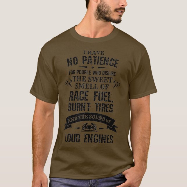 Camiseta Corrida Engraçada Para Entusiastas De Automóveis E (Frente)