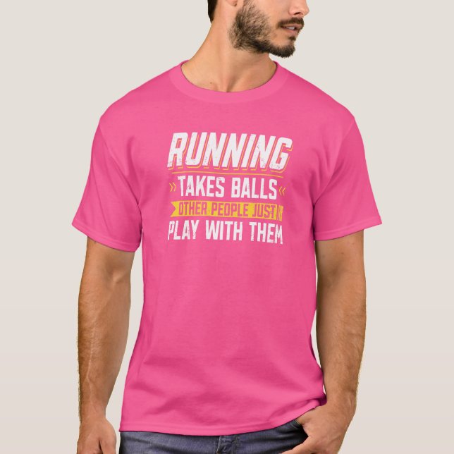 Camiseta Corrida leva Roupa da Maratona das Bolas (Frente)