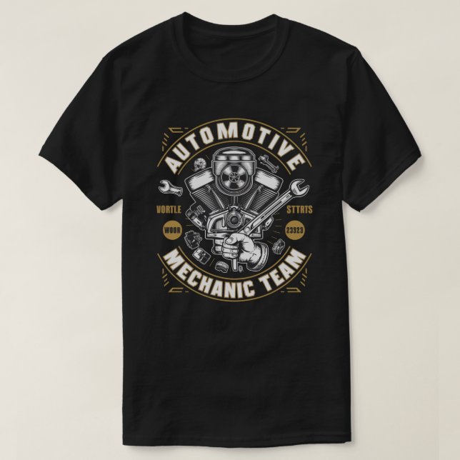 Camiseta Corrida Mecânica do Motor para Automóveis (Frente do Design)