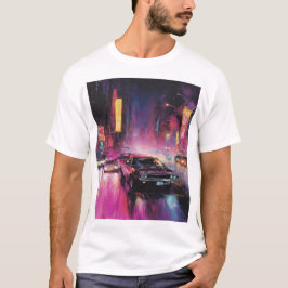 Camiseta Corrida noturna em Vibrant City