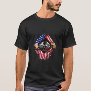 Camiseta Corrida Patriórica Carro Americano de Bandeiras