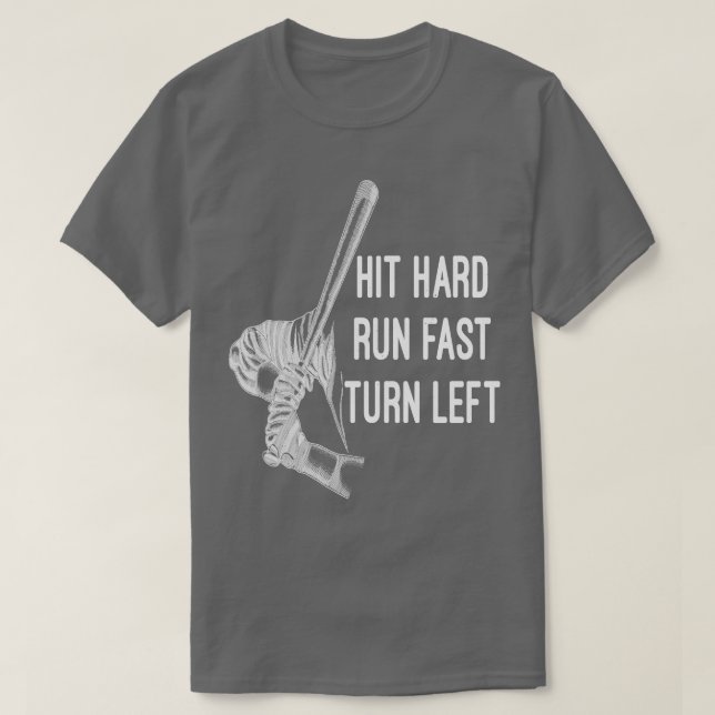 Camiseta Corrida rápida do Duro, virar à esquerda do ventil (Frente do Design)