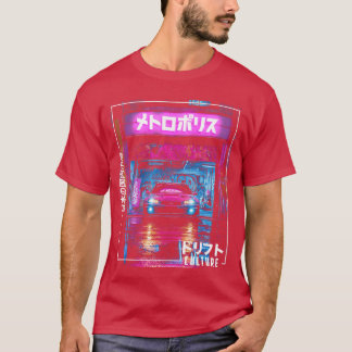 Camiseta Corrida Retro Synthwave Cidade de Tóquio Japão Tóq