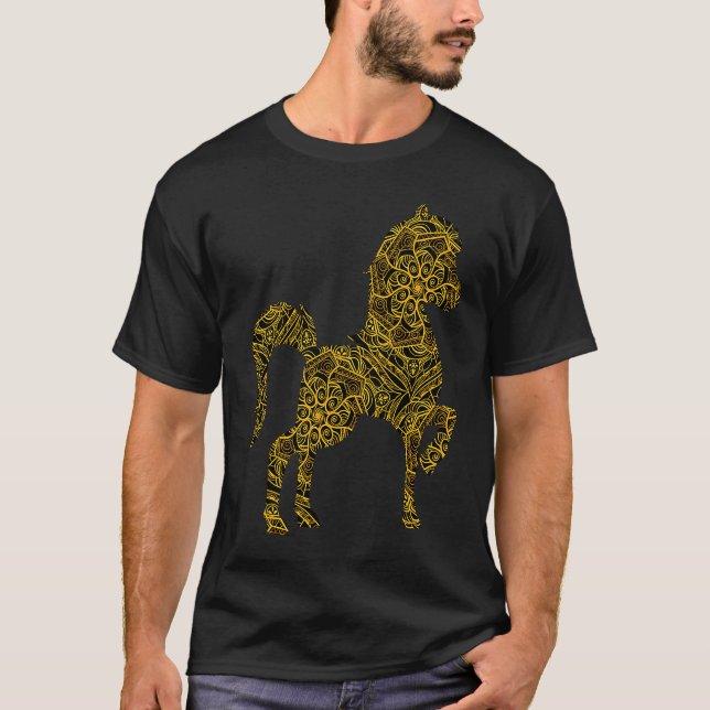 Camiseta Corridas e Criação de Cavalos Mandala (Frente)