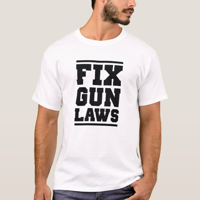 Camiseta Corrigir leis de armas (Frente)