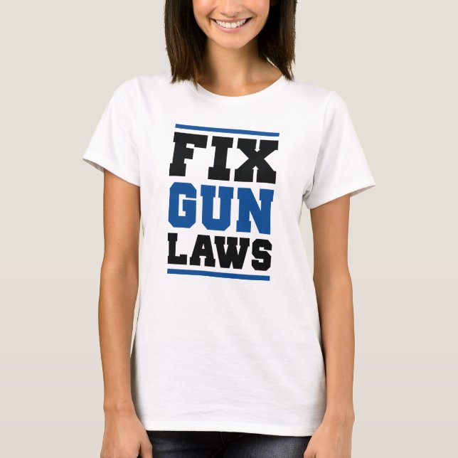 Camiseta Corrigir Leis sobre Armas (Frente)