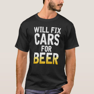 Camiseta Corrigirá Carros Para Mecânica De Reparo De Cervej