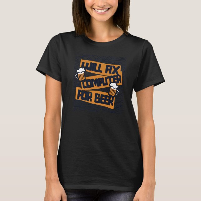 Camiseta Corrigirá Computador Para O Administrador De Admin (Frente)