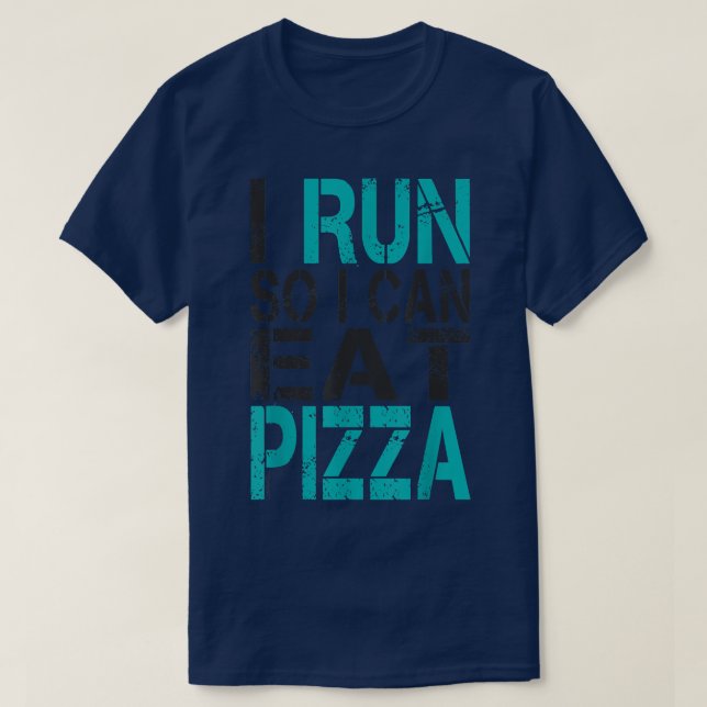 Camiseta Corro Para Comer Pizza (Frente do Design)
