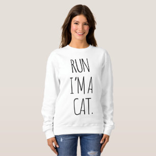 CAMISETA CORRO, SOU UM GATO