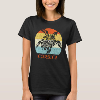 Camiseta Corsica France Vintage Retro Turtle European Vacat