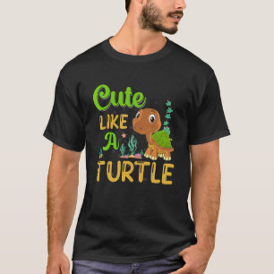 Camiseta Corta Como Um Roupa De Tartaruga Do Mar - Tartarug