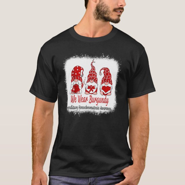 Camiseta Corta de Sensibilização Hemocromatose Hereditária  (Frente)