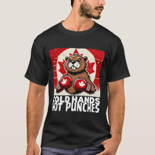 Camiseta Corta o Canadá Contra Tarifas Canadianas Beaver B