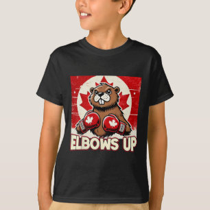 Camiseta Corta o Canadá Contra Tarifas Canadianas Beaver B