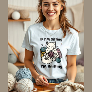 Camiseta Corta-tricô, com bolas de fio