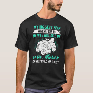 Camiseta Cortador de grama cortando jardineiro jardim jardi