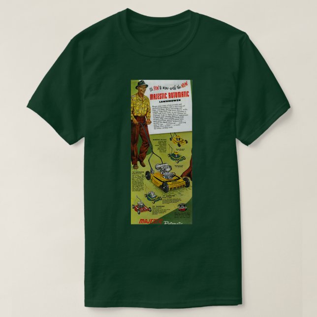 Camiseta Cortador de grama dos anos 1950  (Frente do Design)