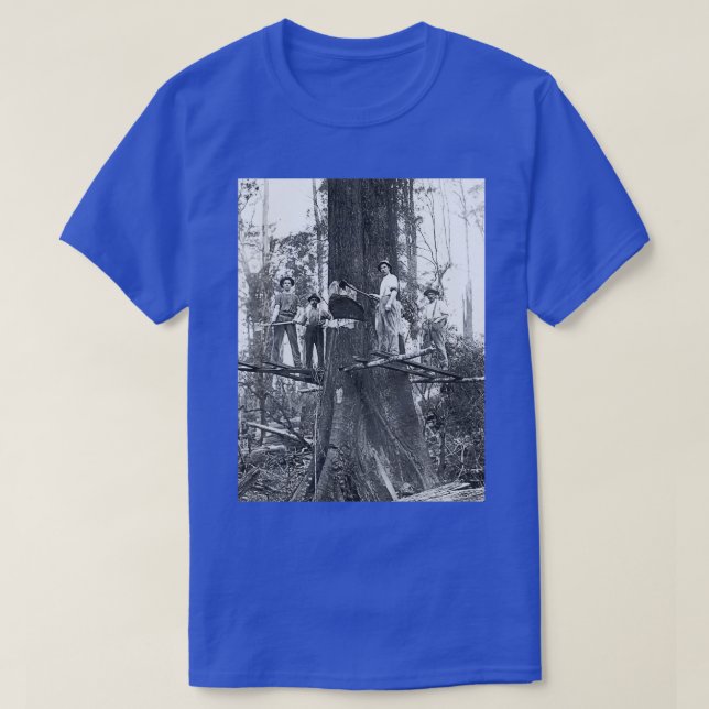 Camiseta Cortadores de Madeira c1900 TShirt clássico (Frente do Design)