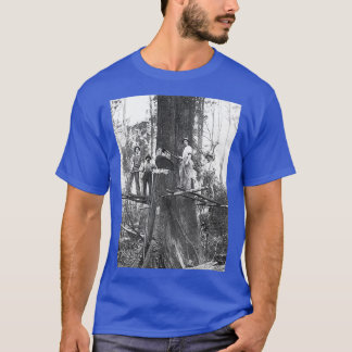 Camiseta Cortadores de Madeira c1900 TShirt clássico