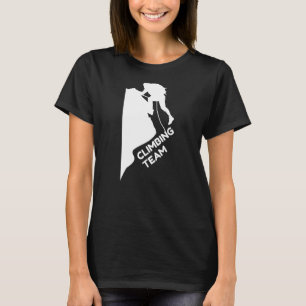 Camiseta Corte Curto de Design do Montanhador Hiker