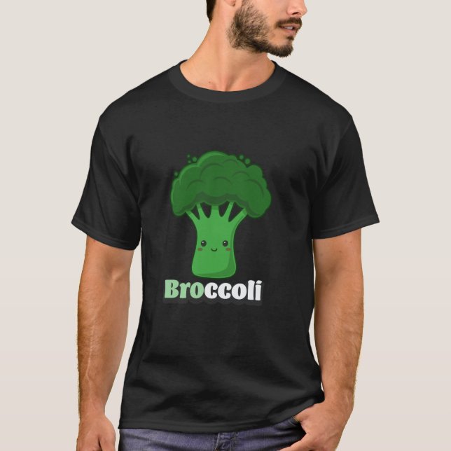 Camiseta Corte de Cabelo Brócolis Engraçado Vegan (Frente)